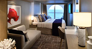 Каюта з балконом "Deluxe Porthole View Stateroom with Veranda"