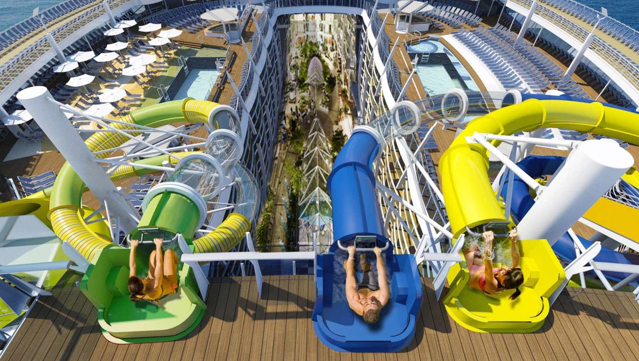 Круїзний лайнер Harmony of the Seas - Водные горки