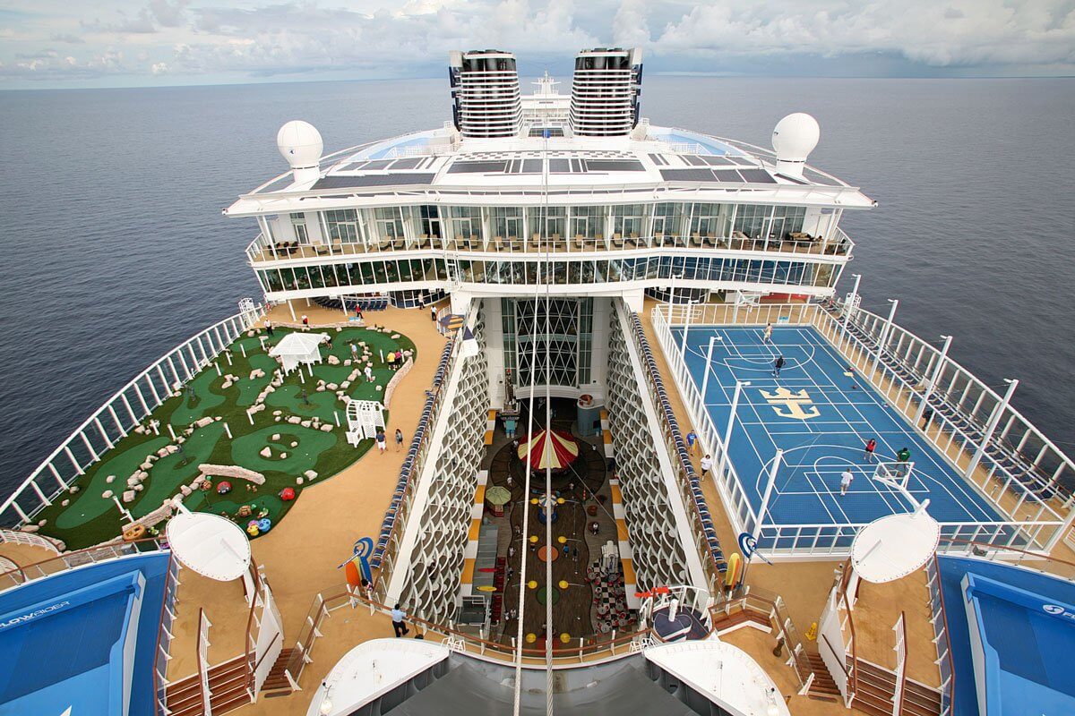 Круїзний лайнер Allure of the Seas - Вид на спортивную палубу (Sport Deck)